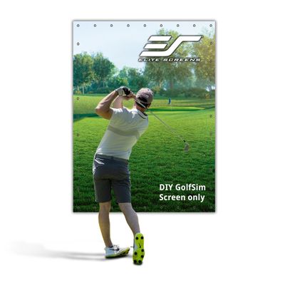 Elite Screens GolfSim DIY, 10'x8' Impact Screen for Golf/Multi-Sport Simulation Screen with Grommets. Folded Packing, DIY10X8-IPW1145-F