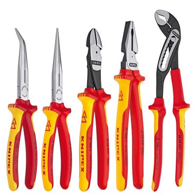 KNIPEX Tools 9K 00 80 142 US 5 Pc 1000V Insulated Pliers Set