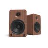Kanto YU6WALNUT 200W Bookshelf Speakers with Bluetooth - Walnut (Pair) with Kanto SP26PL 26" Fixed-Height Stands for Bookshelf Speakers - Black (Pair) (2022) view 2