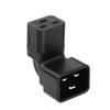 Toptekits Elbow Plug C19 to C20 Power Converter Travel Adapter,IEC C20 to 90-Degree Angle C19 Electrical Adapter Right Angle IEC Connector (C20 to 90 Degree C19 Adapter) view 1