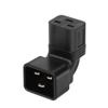 Toptekits Elbow Plug C19 to C20 Power Converter Travel Adapter,IEC C20 to 90-Degree Angle C19 Electrical Adapter Right Angle IEC Connector (C20 to 90 Degree C19 Adapter) view 3