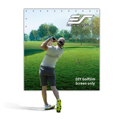 Elite Screens GolfSim DIY, 10'x10' Impact Projector Screen for Golf/Multi-Sport Simulation Screen with Metal Grommets. Folded Packing, DIY10X10-IPW1145-F