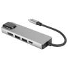 Type C Hub 5 in 1, 4K HDMI Type C to HDTV Adapter Docking Station, Supports Super High Speed, 1 x RJ45, 1 x Type C, 1 x HDMI, 2 x USB view 1