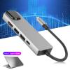 Type C Hub 5 in 1, 4K HDMI Type C to HDTV Adapter Docking Station, Supports Super High Speed, 1 x RJ45, 1 x Type C, 1 x HDMI, 2 x USB view 4