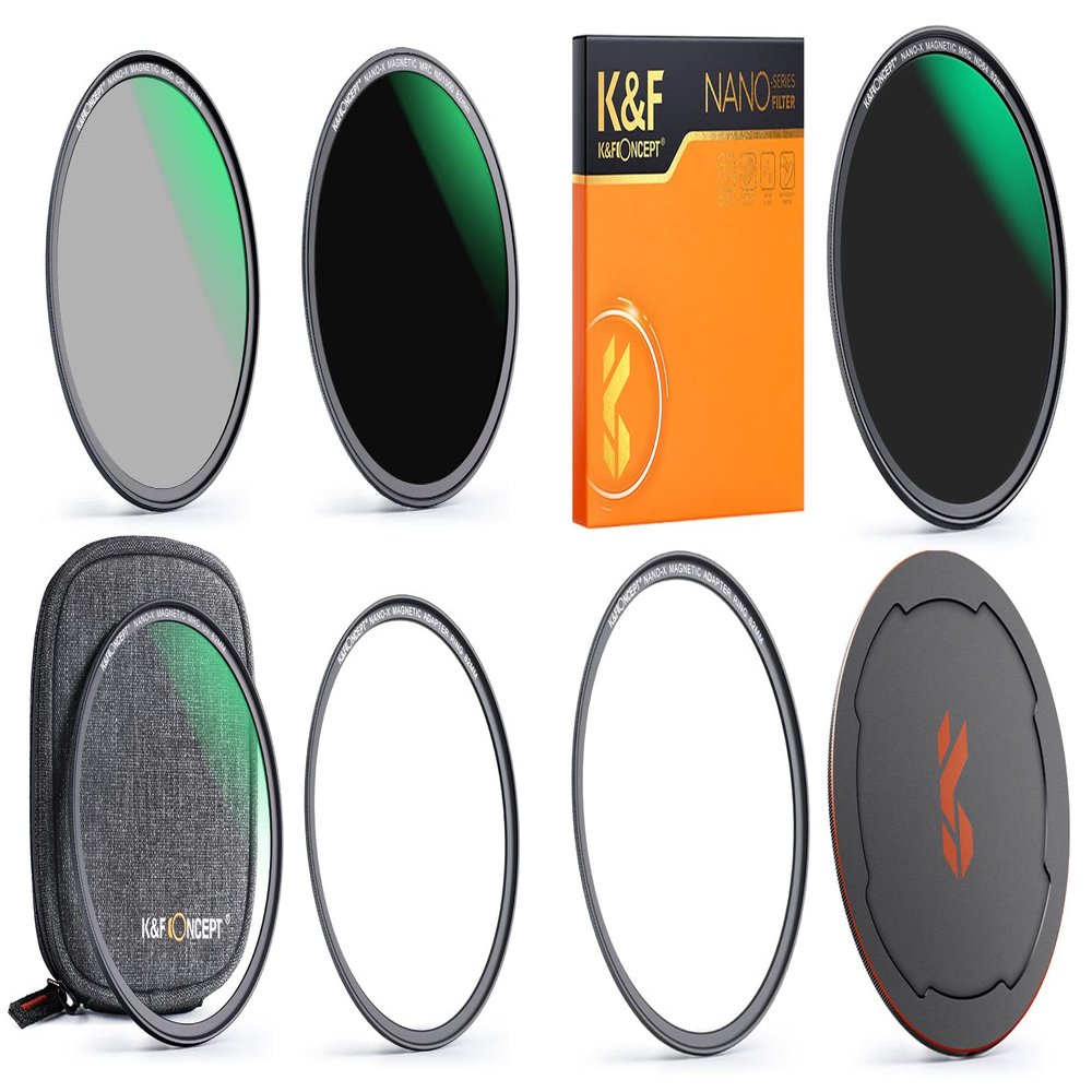 52mm Magnetic UV+CPL+ND64+ND1000+Basic Ring Lens Filters Kit (5 Pcs) with 28 Muti-Layer Coatings