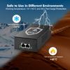 2.5 Gigabit PoE+ Injector 90W, 802.3af/at/bt Power Over Ethernet PoE Adapter, 100/1000/2500Mbps, Non-PoE to PoE Adapter, Plug & Play, Distance Up to 100 Meters (328 ft.) view 4