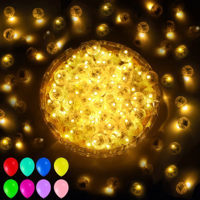 100 Pcs Warm White Balloon Light with Loop for Hanging, Mini Ball Lights Easter Egg LED Drinks Lights Round Tiny Led Light for Paper Lanterns Vases Birthday Party Event Wedding Decoration