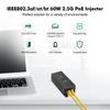 2.5 Gigabit PoE+ Injector 60W, YuLinca PoE Adapter Compliant with 802.3af/at/bt, 100/1000/2500Mbps, Plug & Play, Distance Up to 100 Meters (328 ft.) view 2