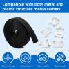 MIYOLO 5-Pack Plastic Saddle Tie Kit with Velcro for Cable Management, Ideal for Use in Structured Media Centers, Model 49605-AST view 3