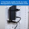 MIYOLO 5-Pack Plastic Saddle Tie Kit with Velcro for Cable Management, Ideal for Use in Structured Media Centers, Model 49605-AST view 4