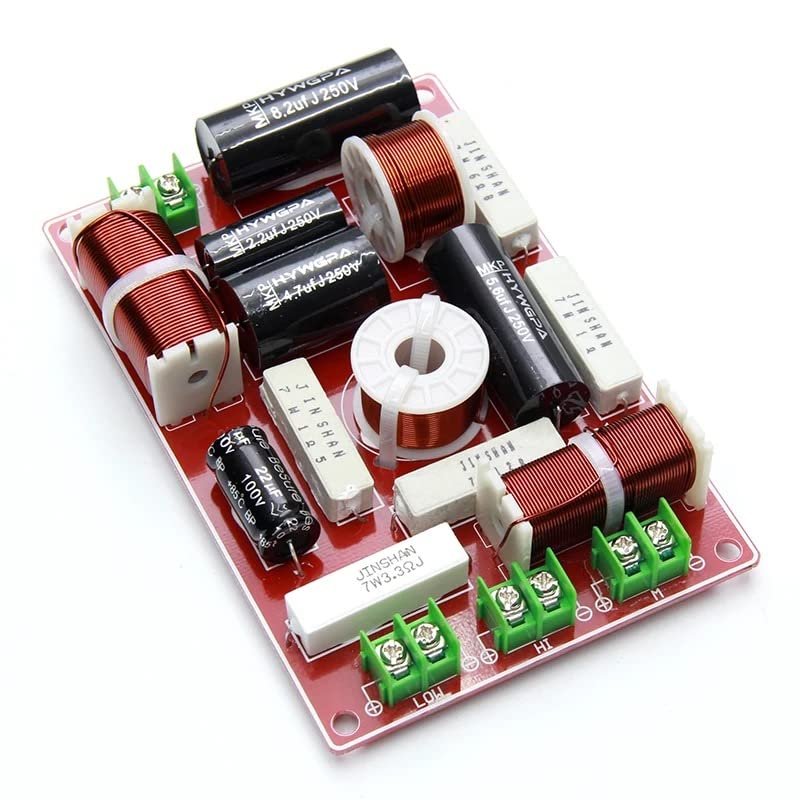 JINGERL 2PCS 3 Way 200W 3 Unit Speaker Frequency Divider Home Theater Filter Circuit HiFi Stereo Audio Crossover Filters