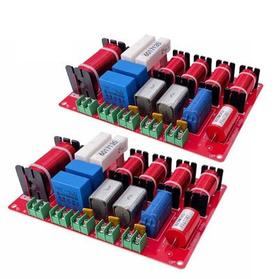 JINGERL 2PCS 300W 4-Way Stage Speaker Crossover Filters Home Theater HiFi Stereo 4-Unit Circuit Stereo Audio Frequency Divider