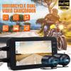 4" FHD1080P Motorcycle Dual Camera DVR Dash Cam Dual-Track Front Rear Recorder Motorbike Electronics Moto Waterproof view 2