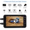 4" FHD1080P Motorcycle Dual Camera DVR Dash Cam Dual-Track Front Rear Recorder Motorbike Electronics Moto Waterproof view 4
