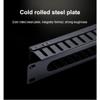 1U Cable Management Rack with Mounting Screws, 12 Slot/24 Port Metal Finger Duct Wire Organizer with Cover view 4