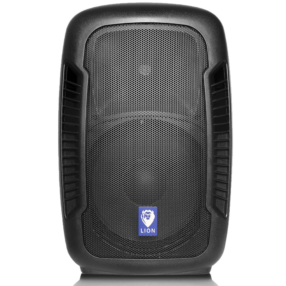 Technical Pro 1500 Watts 10'' Two Way ABS Molded Active Bluetooth Loudspeaker with Built-in Amplifier, LCD Display, USB/SD Card Inputs, Remote Control, Carry Handles for Home and Party