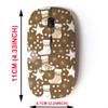 2.4G Wireless Mouse with Cute Pattern Design for All Laptops and Desktops with Nano Receiver - Christmas Motifs Socks snowstars view 2