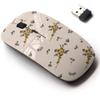 2.4G Wireless Mouse with Cute Pattern Design for All Laptops and Desktops with Nano Receiver - Floral Yellow Flower view 1