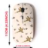 2.4G Wireless Mouse with Cute Pattern Design for All Laptops and Desktops with Nano Receiver - Floral Yellow Flower view 2