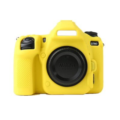 Camera Case Bag Soft Silicone Yellow Shockproof Armor Skin Body Cover Protector for Nikon D780 DSLR camera