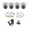 Evertech HD 1080P Fixed Lens Indoor Outdoor 4 Dome Security Cameras with Cables and 12V DC Power Supply view 1