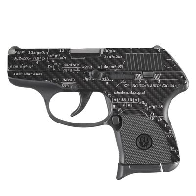 MightySkins Carbon Fiber Skin Compatible with Ruger LCP 380 - Mathematical | Protective, Durable, and Unique Vinyl Decal wrap Cover | Easy to Apply, Remove, and Change Styles | Made in The USA