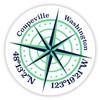 Coupeville Washington 2-Inch Vinyl Decal Sticker Latitude Longitude Compass Design view 1