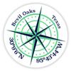 Bevil Oaks Texas 2-Inch Vinyl Decal Sticker Latitude Longitude Compass Design view 1