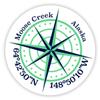 Moose Creek Alaska 2-Inch Vinyl Decal Sticker Latitude Longitude Compass Design view 1