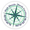 High Shoals North Carolina 2-Inch Vinyl Decal Sticker Latitude Longitude Compass Design view 1