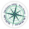 McGuire AFB New Jersey 2-Inch Vinyl Decal Sticker Latitude Longitude Compass Design view 1
