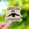3.25" FAFO Freedom Patriot Lion Not Sheep F Around and Find Out American USA Western Second Amendment Laminated Laptop Sticker Decal view 2