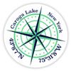 Caroga Lake New York 2-Inch Vinyl Decal Sticker Latitude Longitude Compass Design view 1