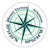 Mount Vernon Arkansas 2-Inch Vinyl Decal Sticker Latitude Longitude Compass Design view 1