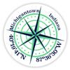 Michigantown Indiana 2-Inch Vinyl Decal Sticker Latitude Longitude Compass Design view 1