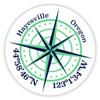Hayesville Oregon 2-Inch Vinyl Decal Sticker Latitude Longitude Compass Design view 1