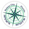 Haines City Florida 2-Inch Vinyl Decal Sticker Latitude Longitude Compass Design view 1