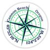 Cannon Beach Oregon 2-Inch Vinyl Decal Sticker Latitude Longitude Compass Design view 1