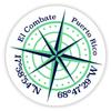 El Combate Puerto Rico 2-Inch Vinyl Decal Sticker Latitude Longitude Compass Design view 1