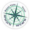 Bayou Vista Texas 2-Inch Vinyl Decal Sticker Latitude Longitude Compass Design view 1