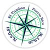 El Tumbao Puerto Rico 2-Inch Vinyl Decal Sticker Latitude Longitude Compass Design view 1