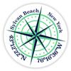 Sylvan Beach New York 2-Inch Vinyl Decal Sticker Latitude Longitude Compass Design view 1