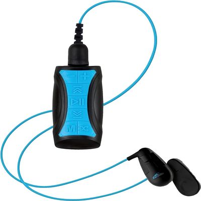 H2O Audio Stream 3 with Short Cord Bone Conduction Headphones  Waterproof MP3 Music Player & Open-Ear Bluetooth Headphones for Swimming  8GB Memory, IPX8 Rating