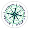 La Alianza Puerto Rico 2-Inch Vinyl Decal Sticker Latitude Longitude Compass Design view 1