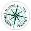 St. Joseph Iowa 2-Inch Vinyl Decal Sticker Latitude Longitude Compass Design view 1