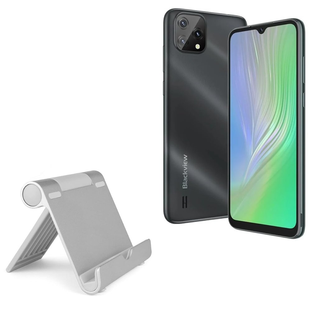 BoxWave Stand and Mount Compatible with Blackview A55 - VersaView Aluminum Stand, Portable, Multi Angle Viewing Sturdy