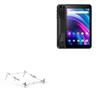 BoxWave Stand and Mount Compatible with BLU M8L - Pocket Aluminum Stand 3-in-1, Portable Multi Angle Viewing Riser - Metallic Silver view 1