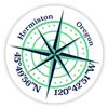 Hermiston Oregon 2-Inch Vinyl Decal Sticker Latitude Longitude Compass Design view 1