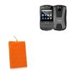 BoxWave Case Compatible with Unihertz Titan Pocket - Velvet Pouch, Soft Velour Fabric Bag Sleeve with Drawstring - Bold Orange view 1