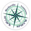 Marksville Louisiana 2-Inch Vinyl Decal Sticker Latitude Longitude Compass Design view 1